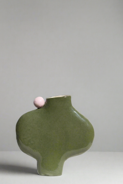 Olive and Lilac Vessel
