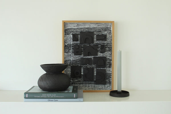 Framed Original Ceramic Art.