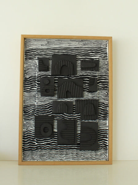 Framed Original Ceramic Art.