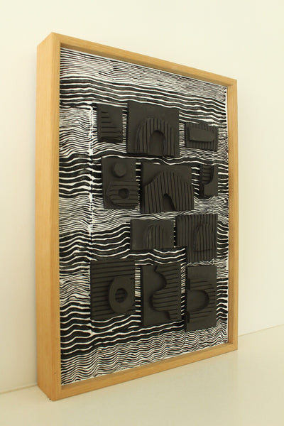 Framed Original Ceramic Art.