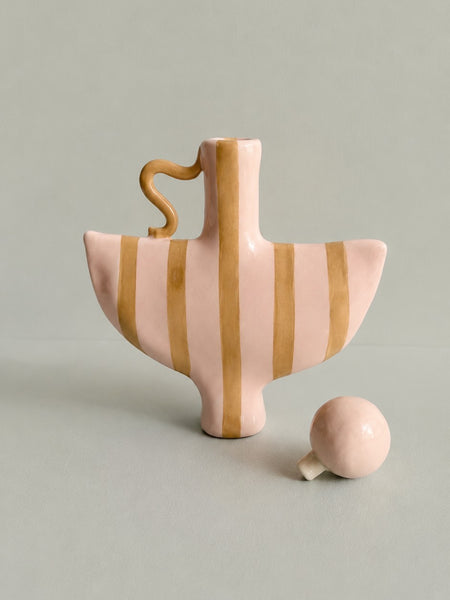Second 50% off - Tiny Dancer in Pink and Beige with a Pink Stopper
