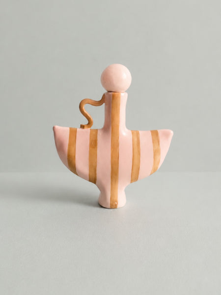 Second 50% off - Tiny Dancer in Pink and Beige with a Pink Stopper