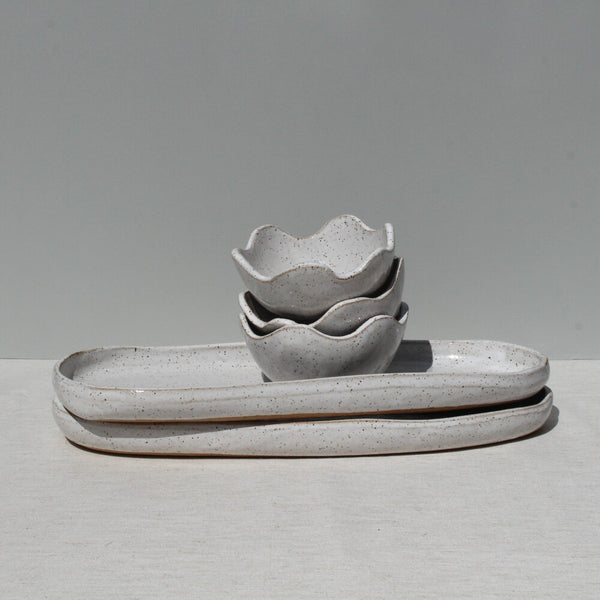 White Speckled Buff Dish