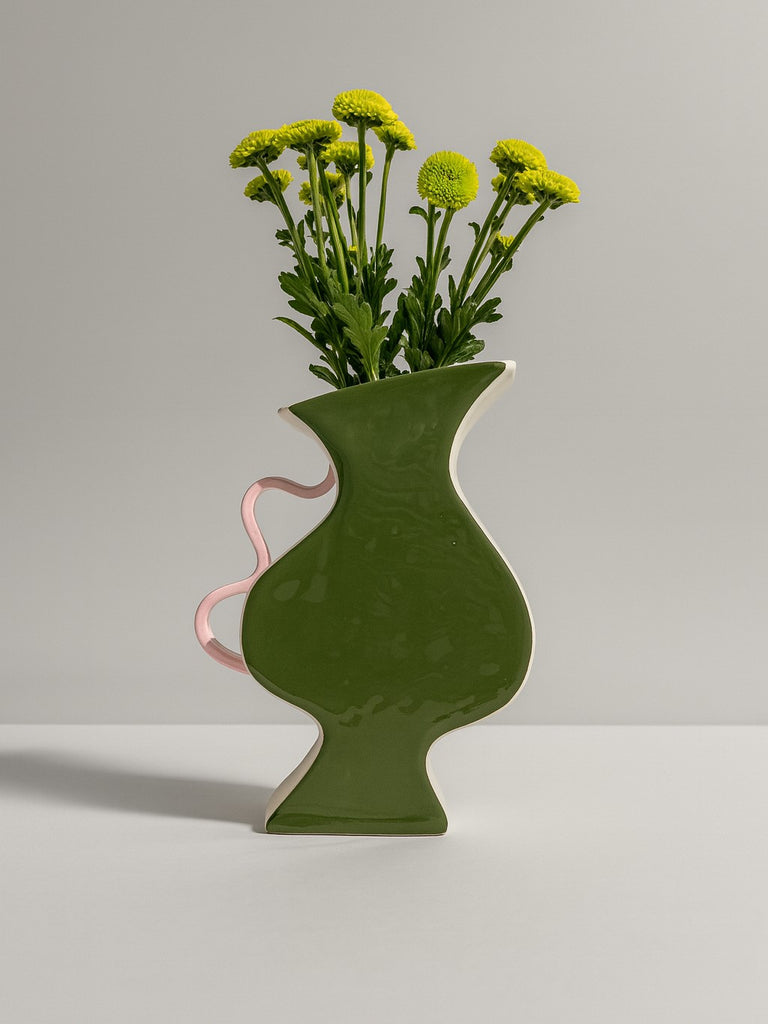 SECOND 60% off -Little Deet in Olive Green with Lilac Handles