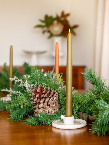 Pair of Beeswax Taper Candles by Juni - (3 colours)