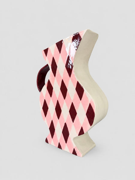 Second 50% off - Harlequin in Burgundy and Pink