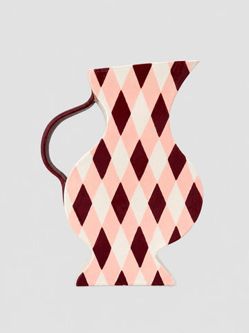 Second 50% off - Harlequin in Burgundy and Pink