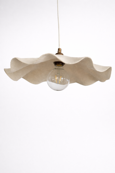 cream  ceramic pendant light