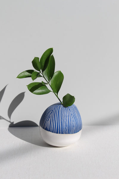 Blue Orb Vase