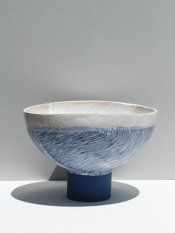 SECOND 60 % off -  Blue Ripple Bowl bowl