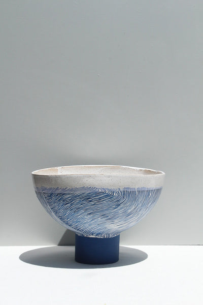 SECOND -  Blue Ripple Bowl bowl
