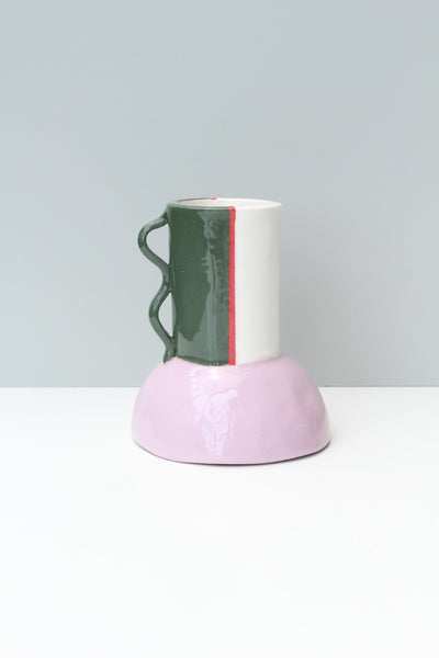Lilac and Green Colour Field Vessel