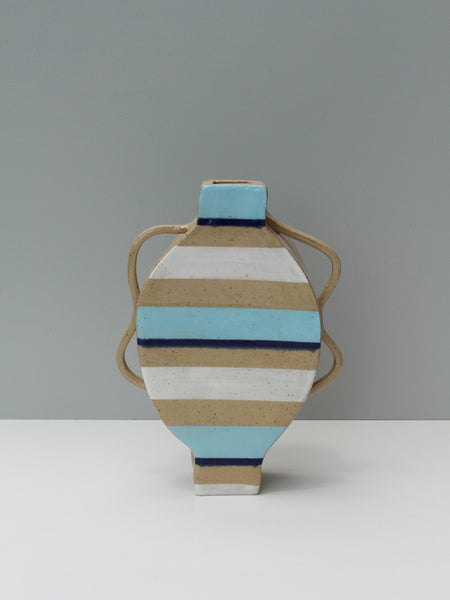 SECOND - Blue and White Striped Vessel