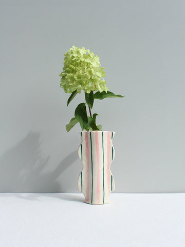 Pink and Green Oscillate Vessel