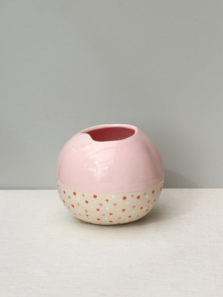 END OF LINE 40% off- Pink Orb Vase