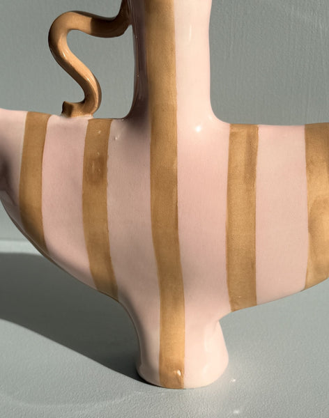 Second 50% off - Tiny Dancer in Pink and Beige with a Pink Stopper