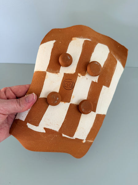 Second 50% off - Terracotta and White Nerikomi Dish
