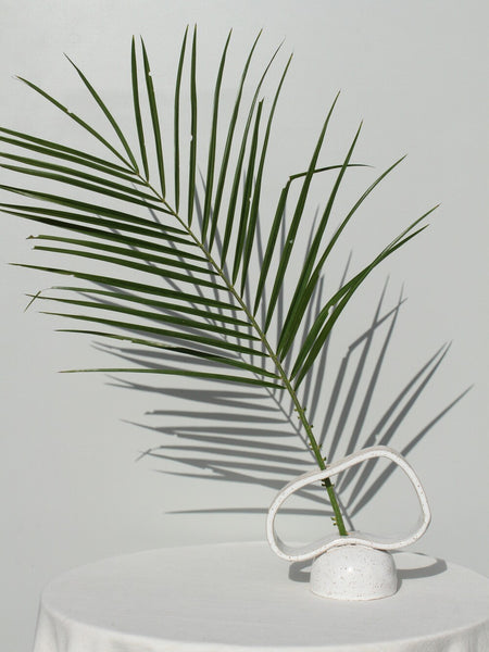 Ikebana Sculptural Vase in White