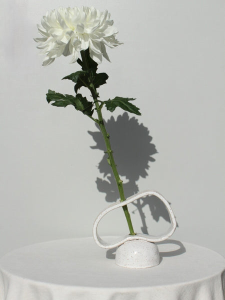 Ikebana Sculptural Vase in White