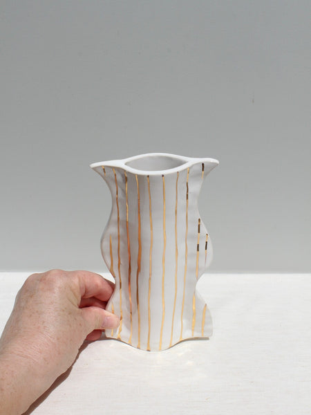 Golden Striped Vase