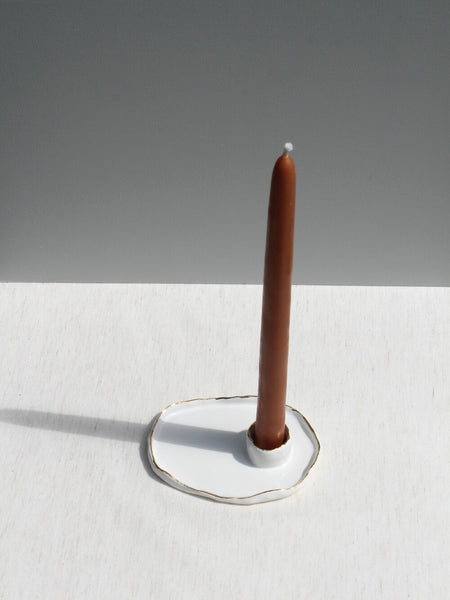 Gold Rimmed Candle Holder