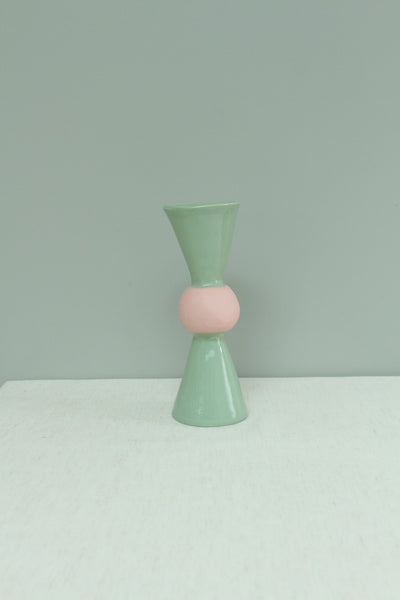 SECOND 50% off - Pink and Green Stacked Vessel