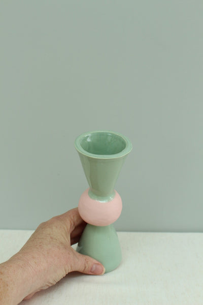 SECOND 50% off - Pink and Green Stacked Vessel