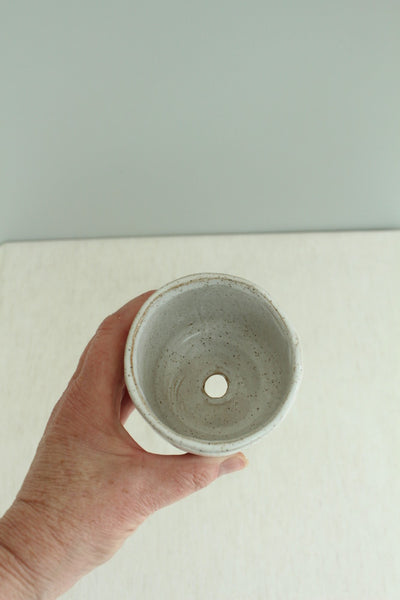 SAMPLE 40% off - Tiny Planter with drainage hole and saucer