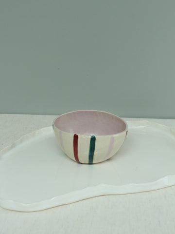 SAMPLE 40% Off -  Lilac, Red and Dark Green Dish