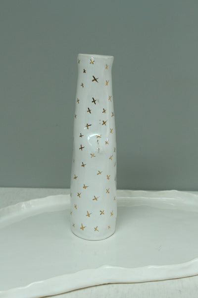 SECOND 50% off Gold Cross Vase