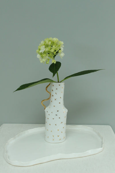 SECOND 50% off Gold Cross Vase