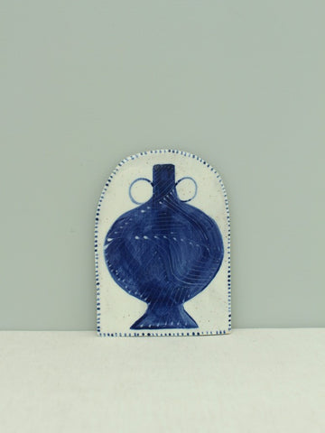 SECOND 50 % off - Art Tile - Blue Vase