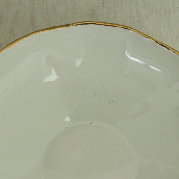 SECOND 50% off -Gold Rimmed Pasta Bowl