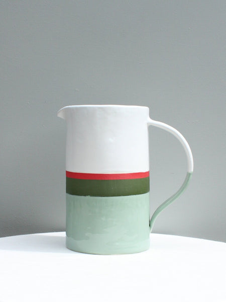 With Pleasure - Green and Red Water Jug