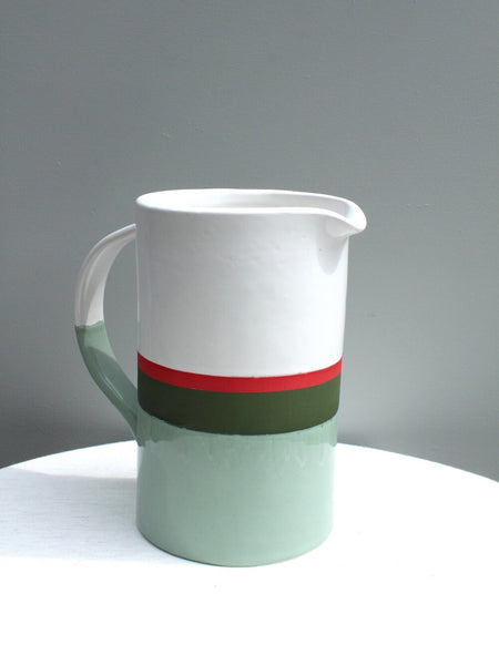 With Pleasure - Green and Red Water Jug