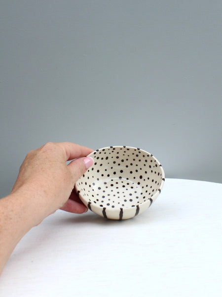 Small Black and White Dish