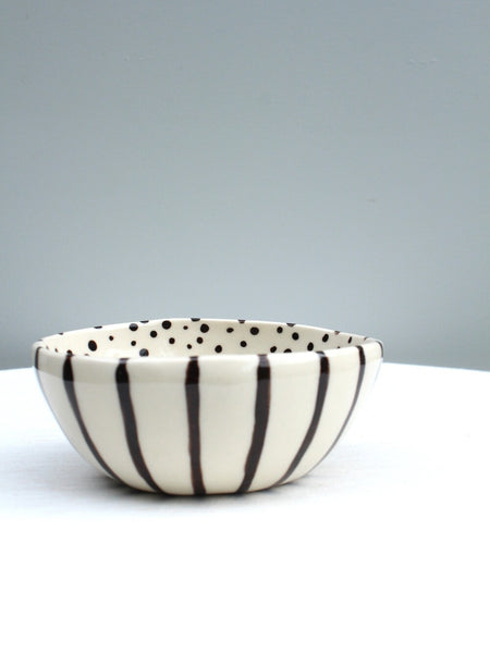 Small Black and White Dish