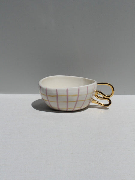 With Pleasure - Gold Handled Tartan Cup