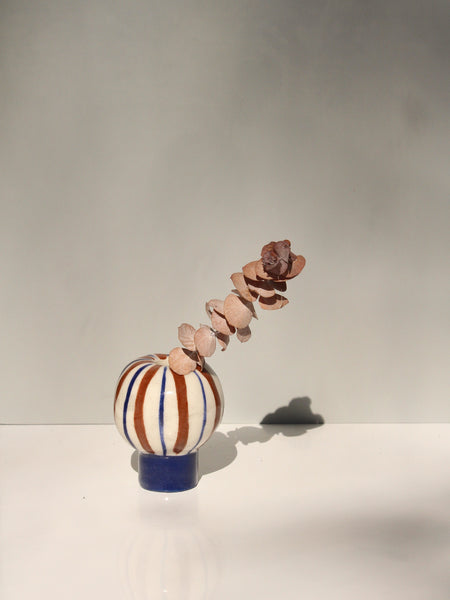 Second 50 % off - Blue and Brown Dot Pot.