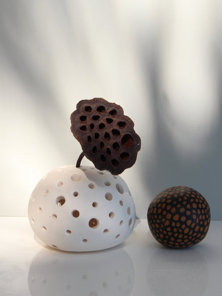 Sample - Sculptural Decorative Ceramic Ball with holes