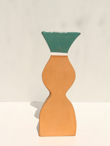Second 50 % off Tribute Vase in Terracotta and Green