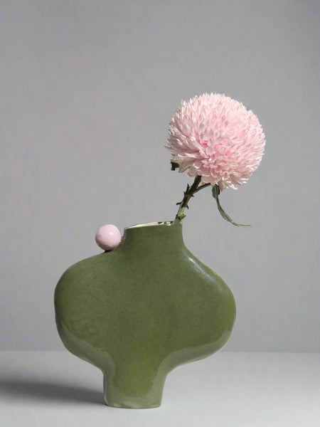 Olive and Lilac Vessel