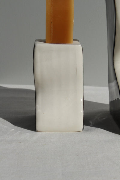 SECOND 70% off - Pair of Black Vase or Candle holder (small)