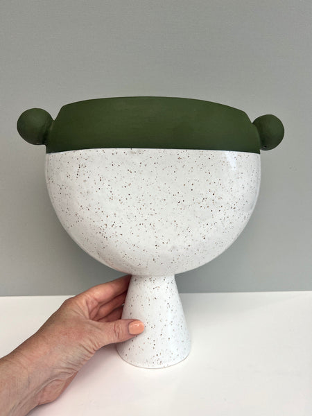 The Ball Vase in Olive Green