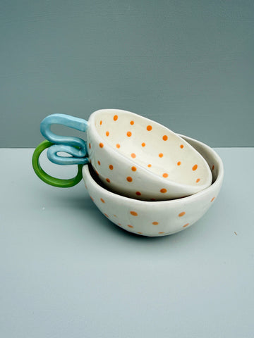 Second 50% off -Set of Two Gold Handled Tartan Cup