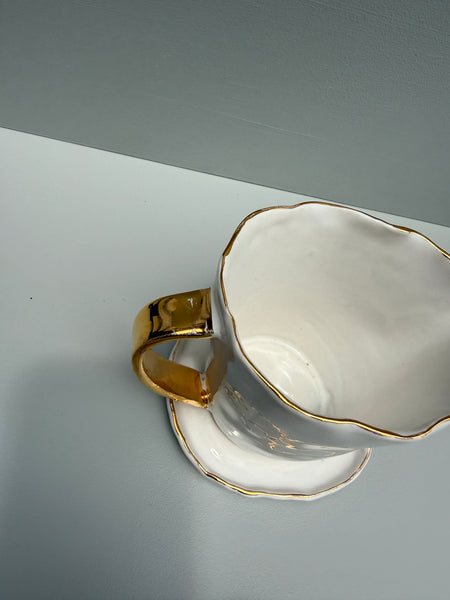 Second 60 % off - Gold Rimmed Jug and Saucer