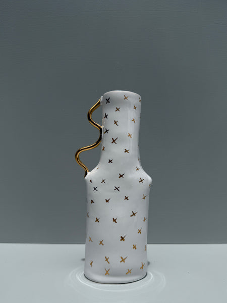 SECOND 50% off Gold Cross Vase