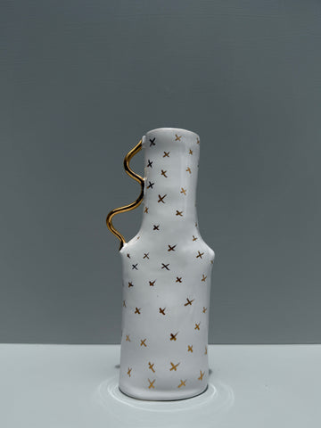 SECOND 50% off Gold Cross Vase