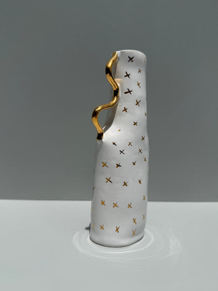 SECOND 50% off Gold Cross Vase