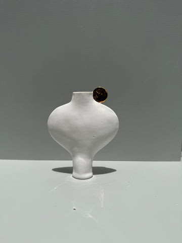 SECOND 60% off - Gold Circle Handle Vase